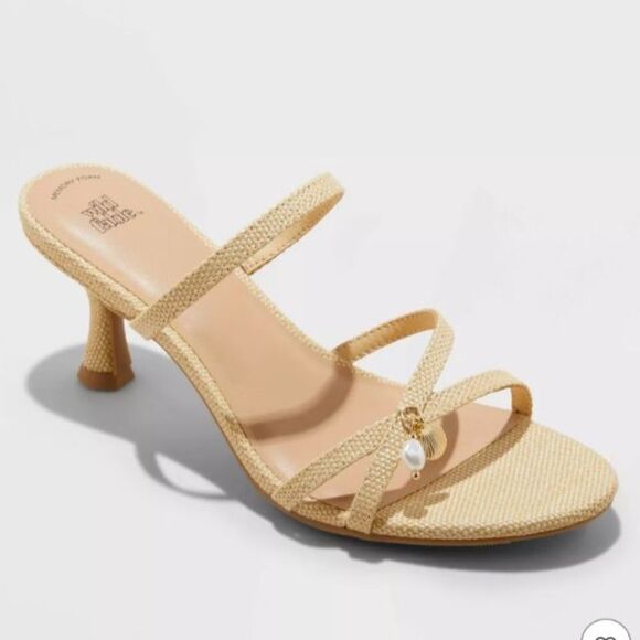 Shoes - Women's Brodie Strappy Raffia Charm Heels -Wild Fable- Tan Size 11